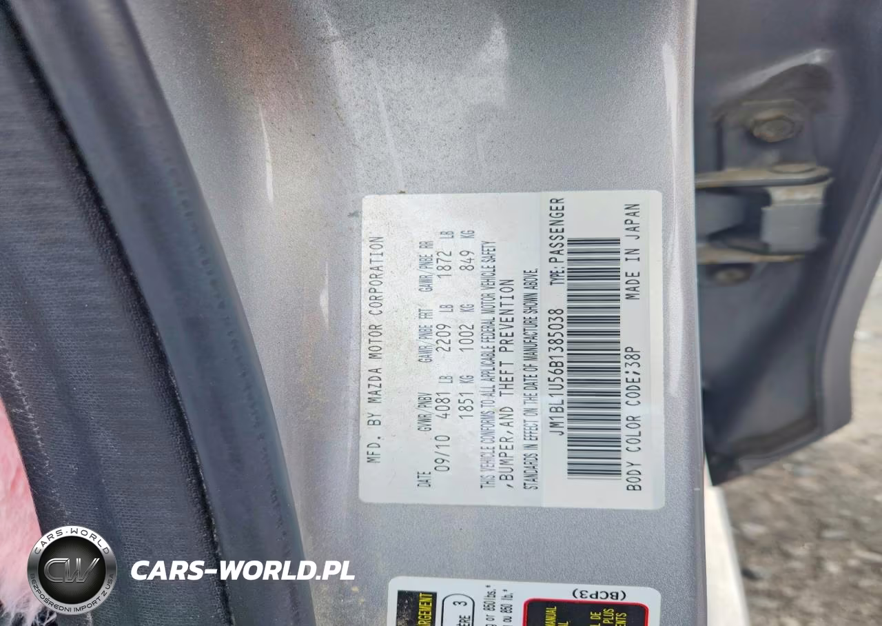 MAZDA 3 S VIN:JM1BL1U56B1385038 - 12