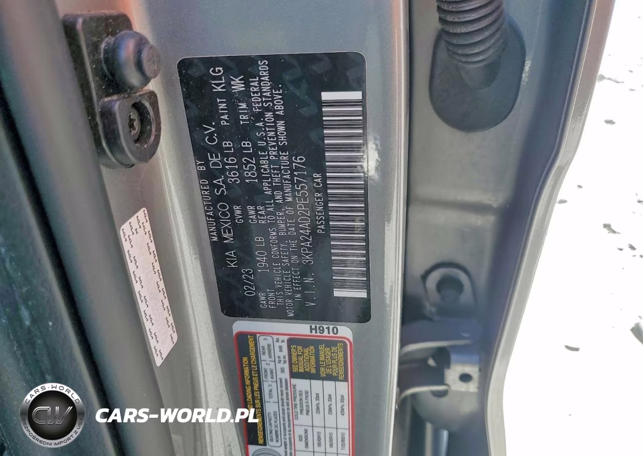 2023 Kia Rio S VIN:3KPA24AD2PE557176 - 13
