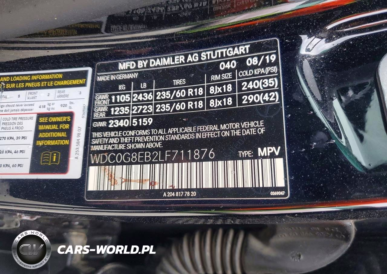 2020 Mercedes-Benz Glc 300 4Matic VIN:WDC0G8EB2LF711876 - 13