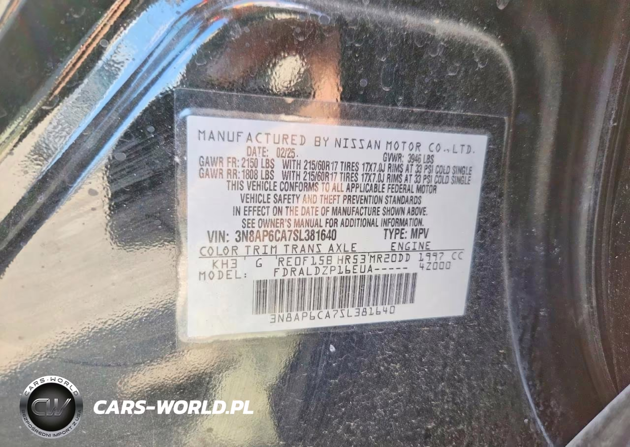 2025 Nissan Kicks Sv VIN:3N8AP6CA7SL381640 - 12