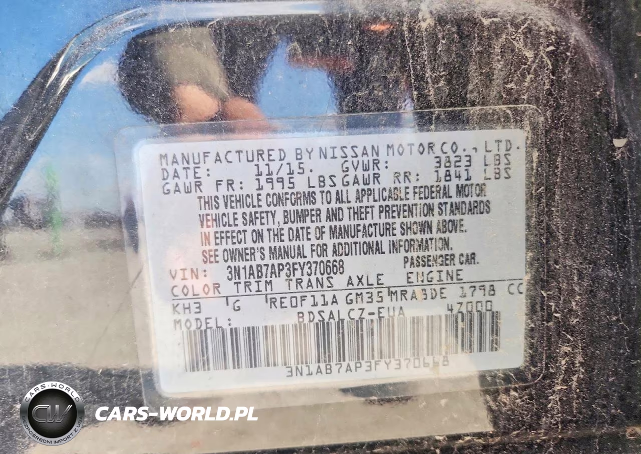 2015 Nissan Sentra S VIN:3N1AB7AP3FY370668 - 13