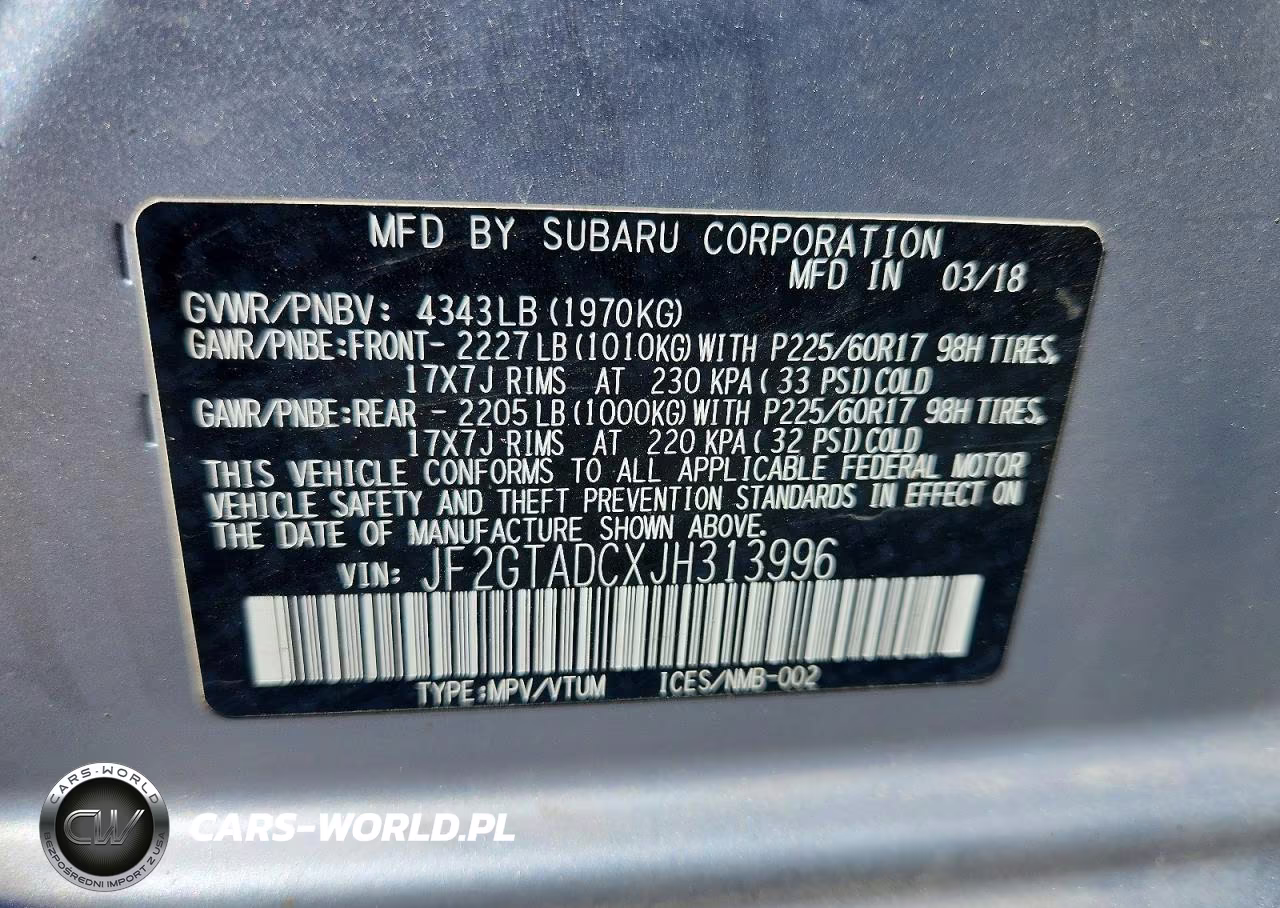 2018 Subaru Crosstrek Premium VIN:JF2GTADCXJH313996 - 13