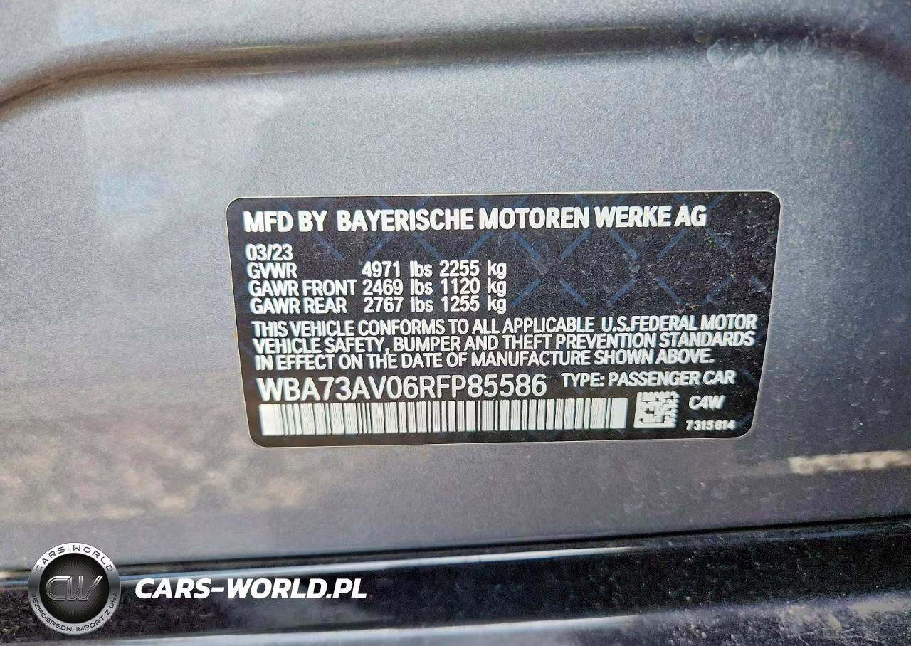 2024 BMW 430Xi Gran Coupe VIN:WBA73AV06RFP85586 - 13