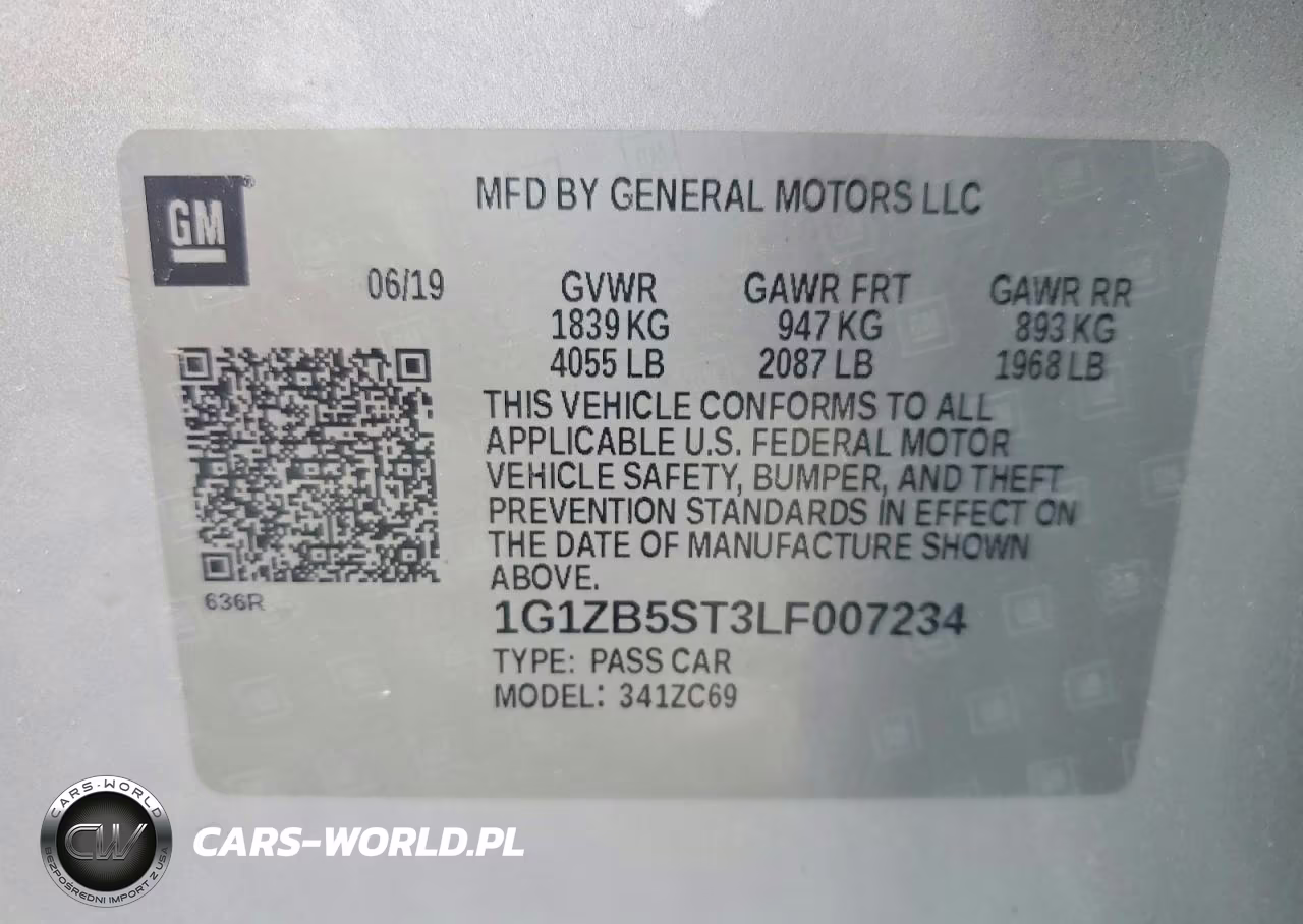 2020 Chevrolet Malibu Ls VIN:1G1ZB5ST3LF007234 - 12