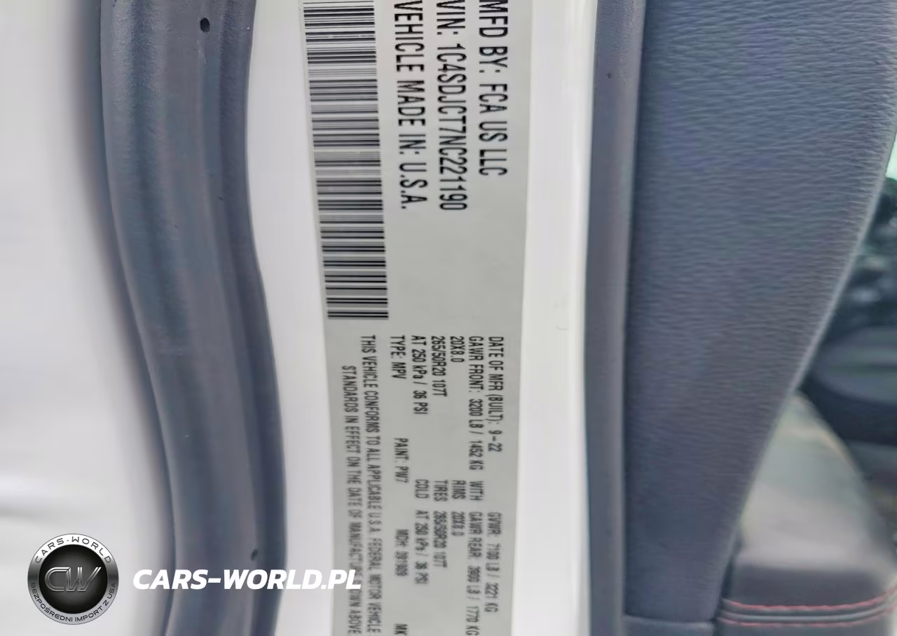 2022 Dodge Durango R-T VIN:1C4SDJCT7NC221190 - 14