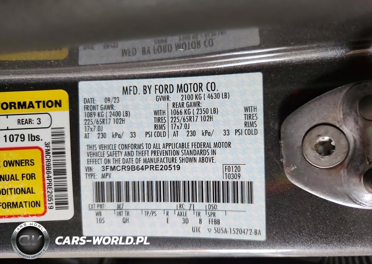 2023 Ford Bronco Sport Big Bend VIN:3FMCR9B64PRE20519 - 12