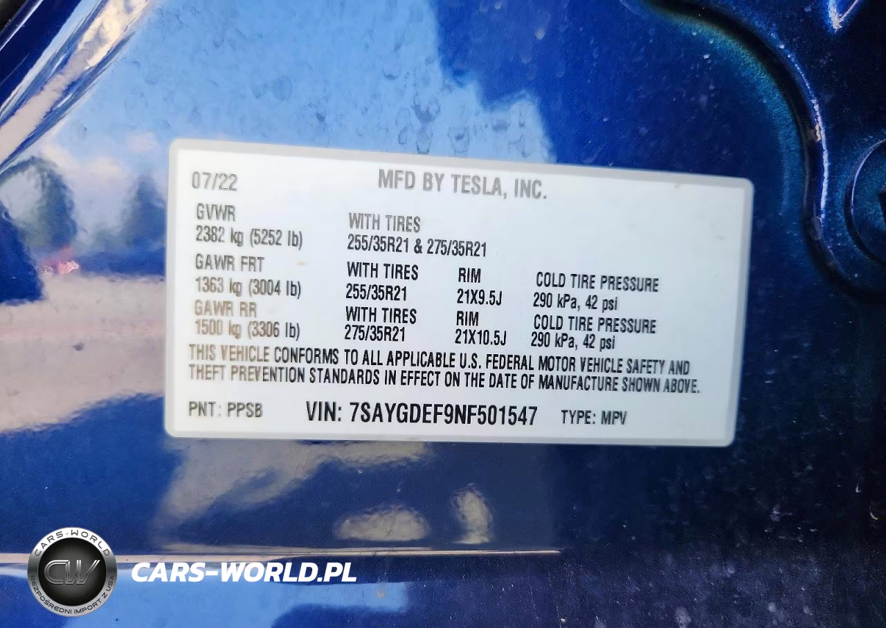 2022 Tesla Model Y VIN:7SAYGDEF9NF501547 - 14