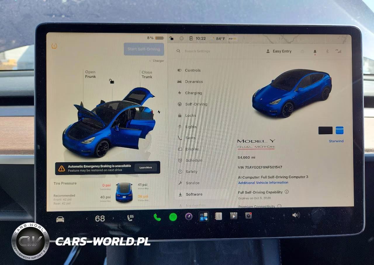 2022 Tesla Model Y VIN:7SAYGDEF9NF501547 - 9