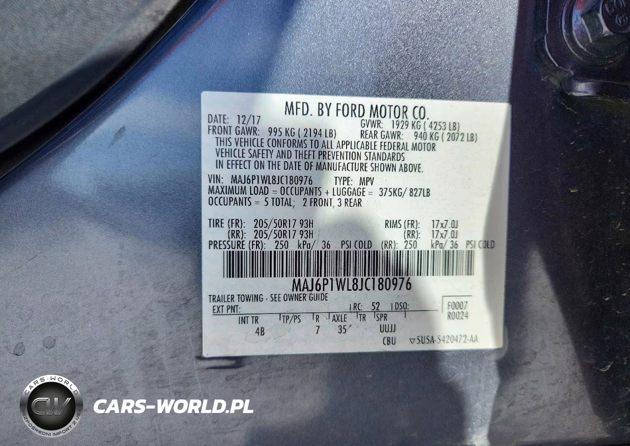 2018 Ford Ecosport Titanium VIN:MAJ6P1WL8JC180976 - 13