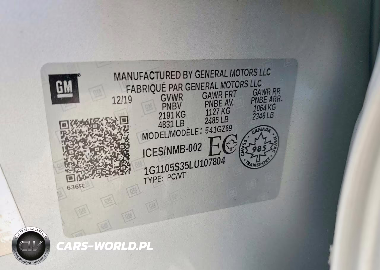 2020 Chevrolet Impala Premier VIN:1G1105S35LU107804 - 12