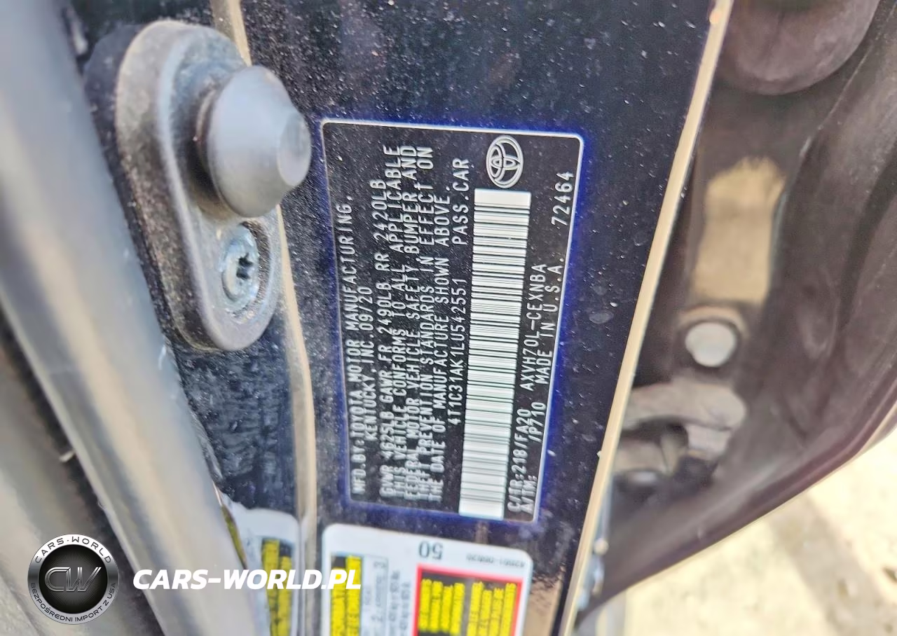 2020 Toyota Camry Le VIN:4T1C31AK1LU542551 - 12