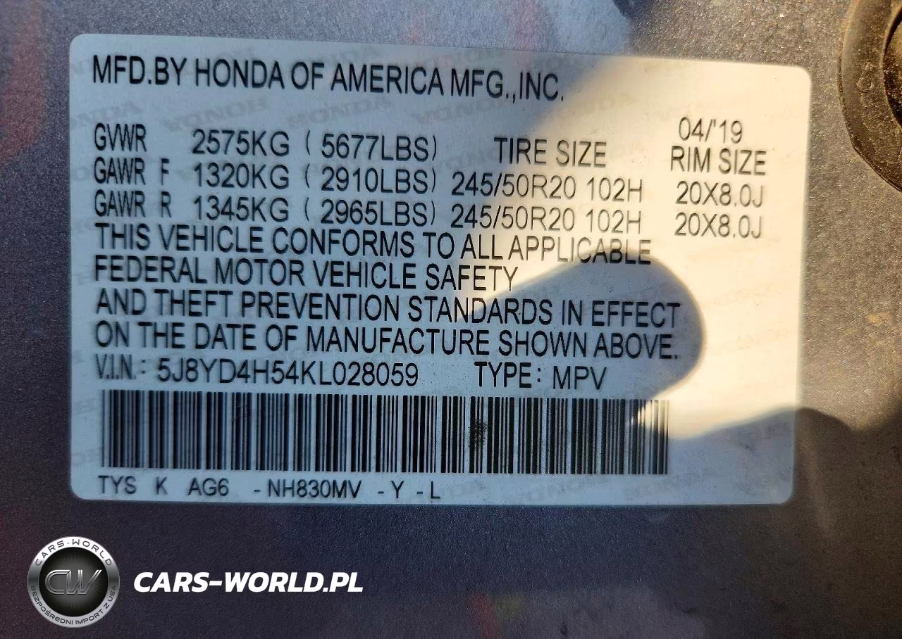 2019 Acura Mdx Technology VIN:5J8YD4H54KL028059 - 13