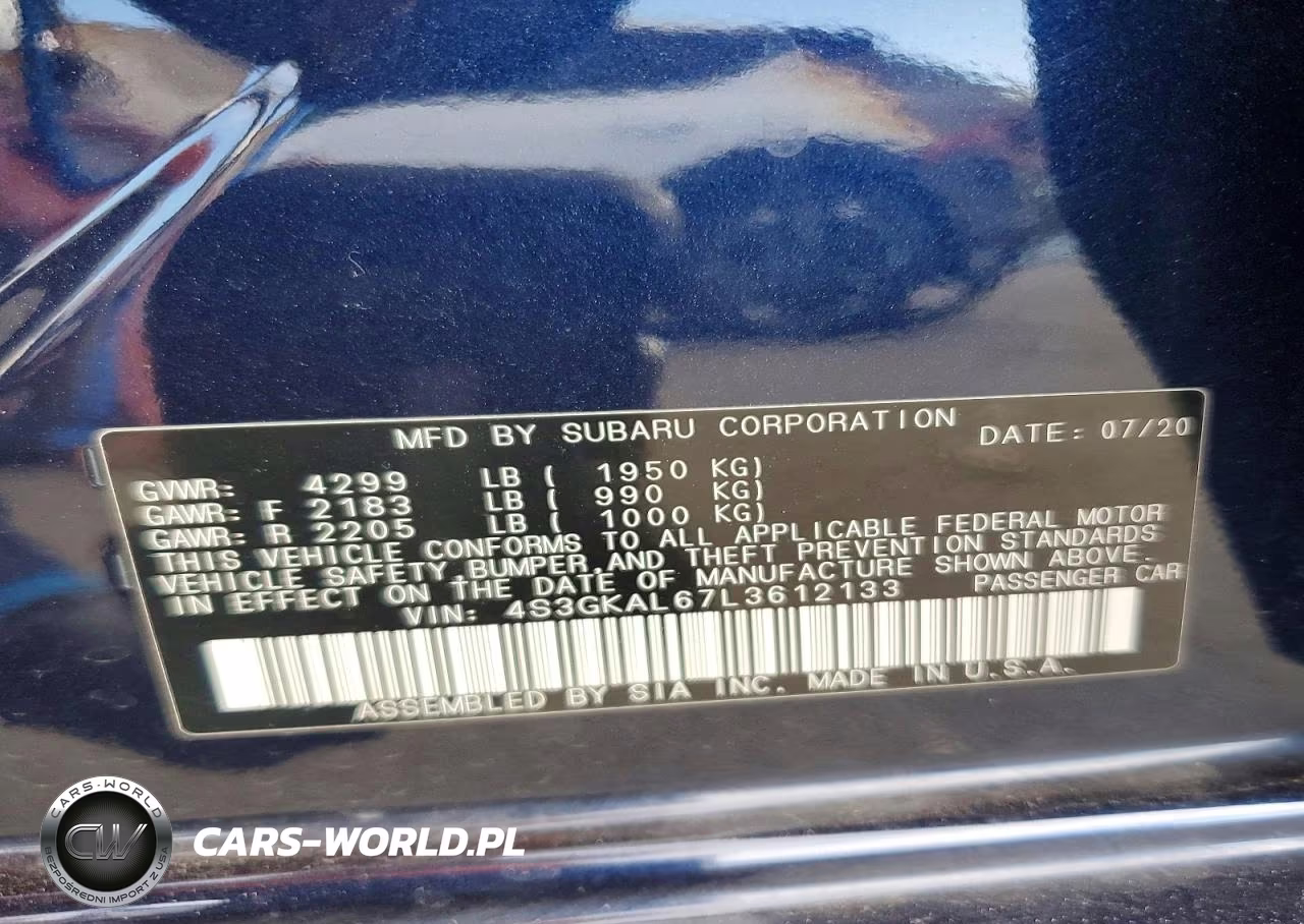 2020 Subaru Impreza Sport VIN:4S3GKAL67L3612133 - 12