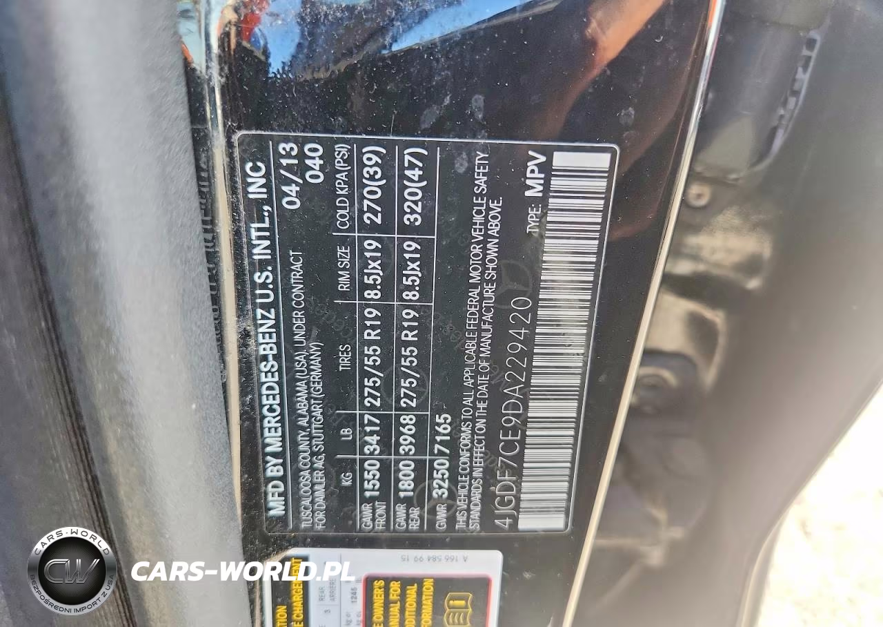 2013 Mercedes-Benz Gl 450 4Matic VIN:4JGDF7CE9DA229420 - 13