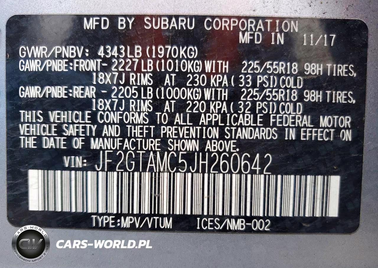 2018 Subaru Crosstrek Limited VIN:JF2GTAMC5JH260642 - 13