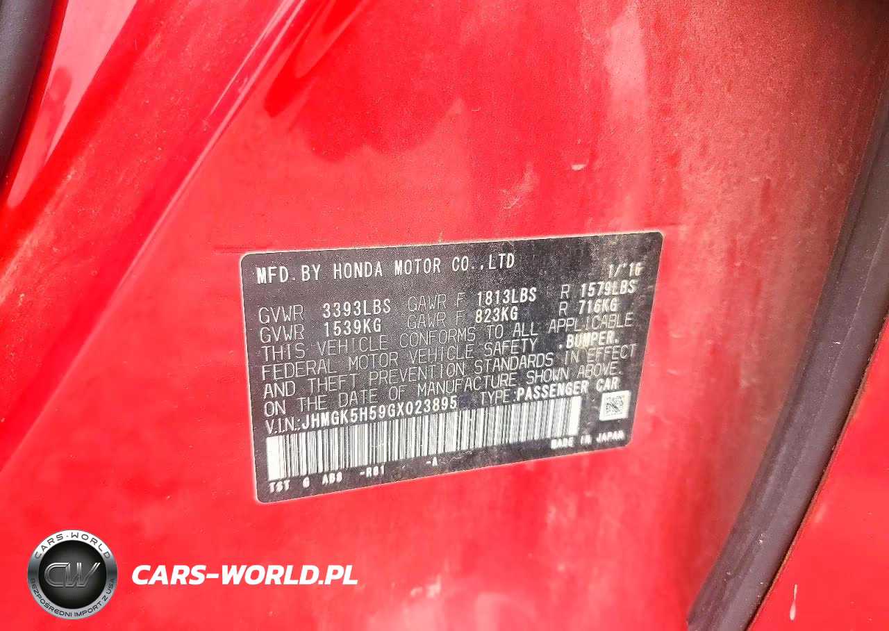 2016 Honda Fit Lx VIN:JHMGK5H59GX023895 - 13