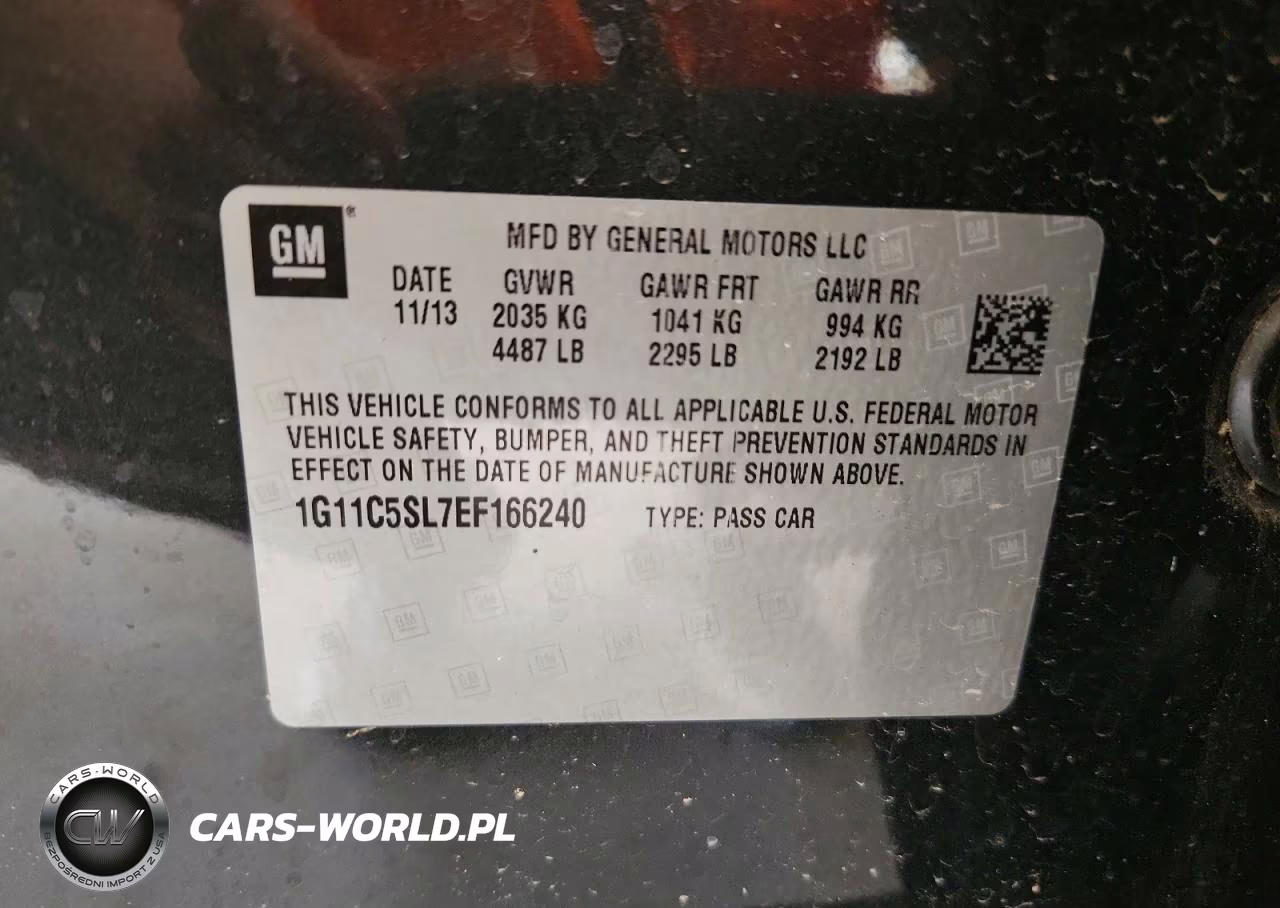 2014 Chevrolet Malibu 1Lt VIN:1G11C5SL7EF166240 - 12