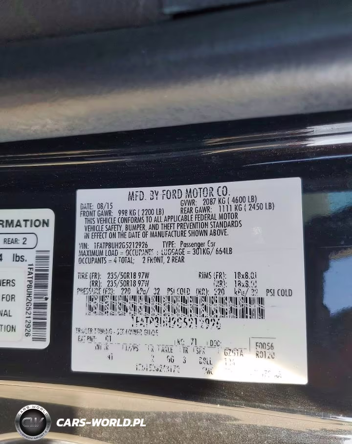 2016 Ford Mustang VIN:1FATP8UH2G5212926 - 12