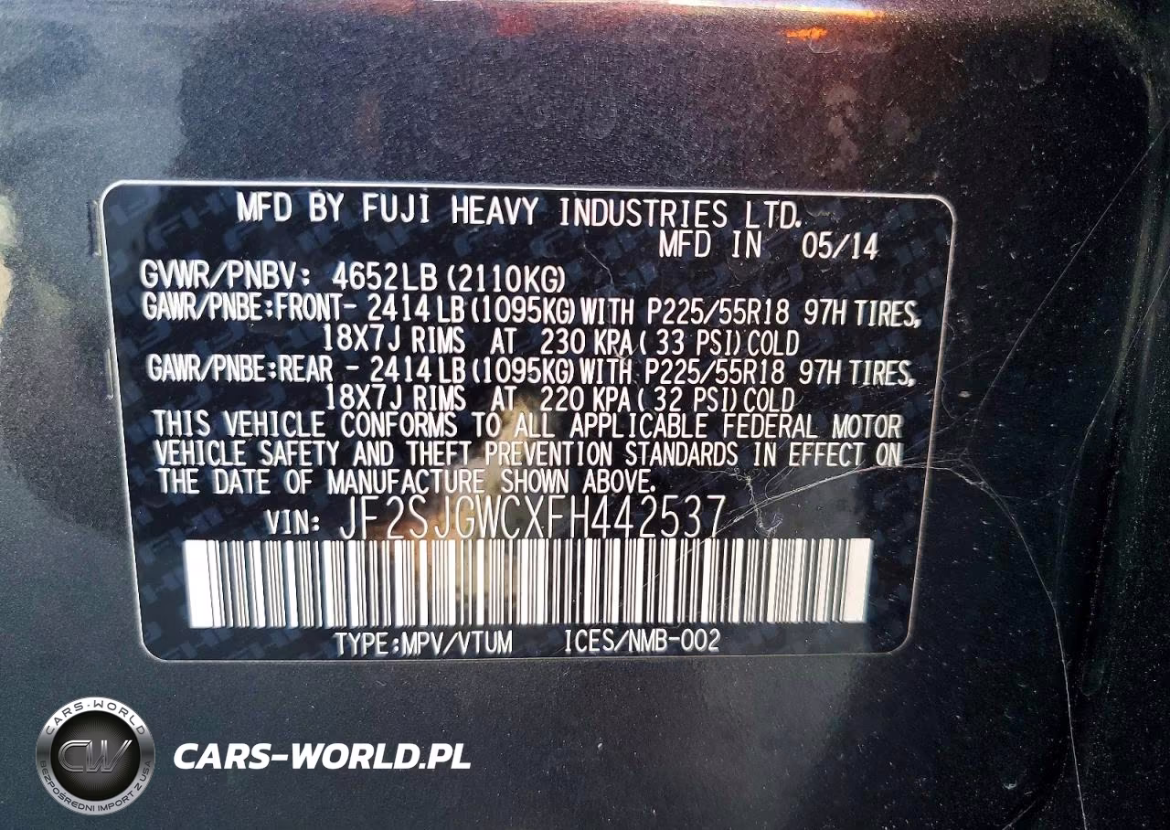 2015 Subaru Forester 2.0Xt Touring VIN:JF2SJGWCXFH442537 - 13