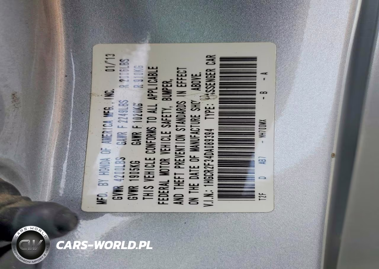 2013 Honda Accord Lx VIN:1HGCR2F34DA089394 - 12