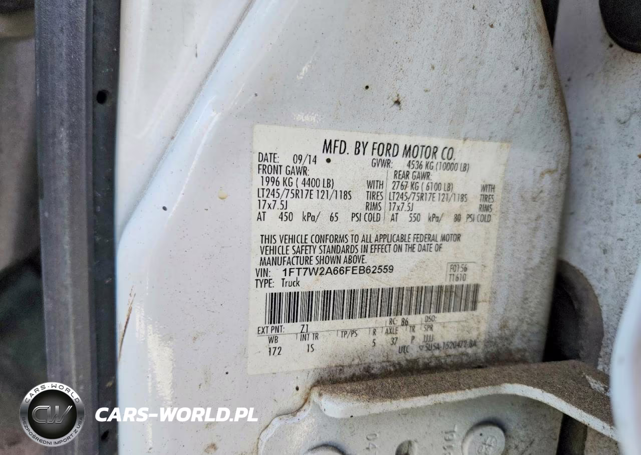 2015 Ford F250 Super Duty VIN:1FT7W2A66FEB62559 - 12