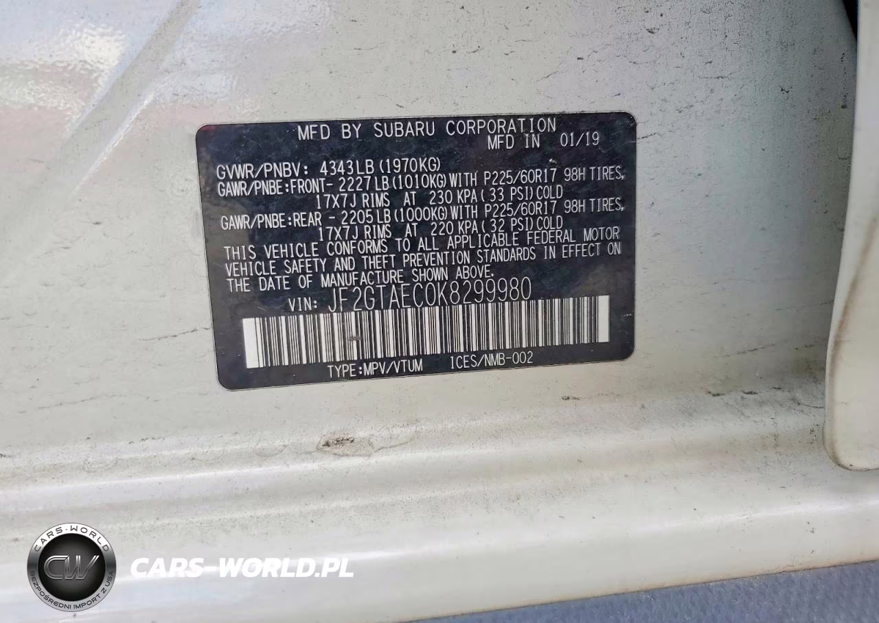 2019 Subaru Crosstrek Premium VIN:JF2GTAEC0K8299980 - 12