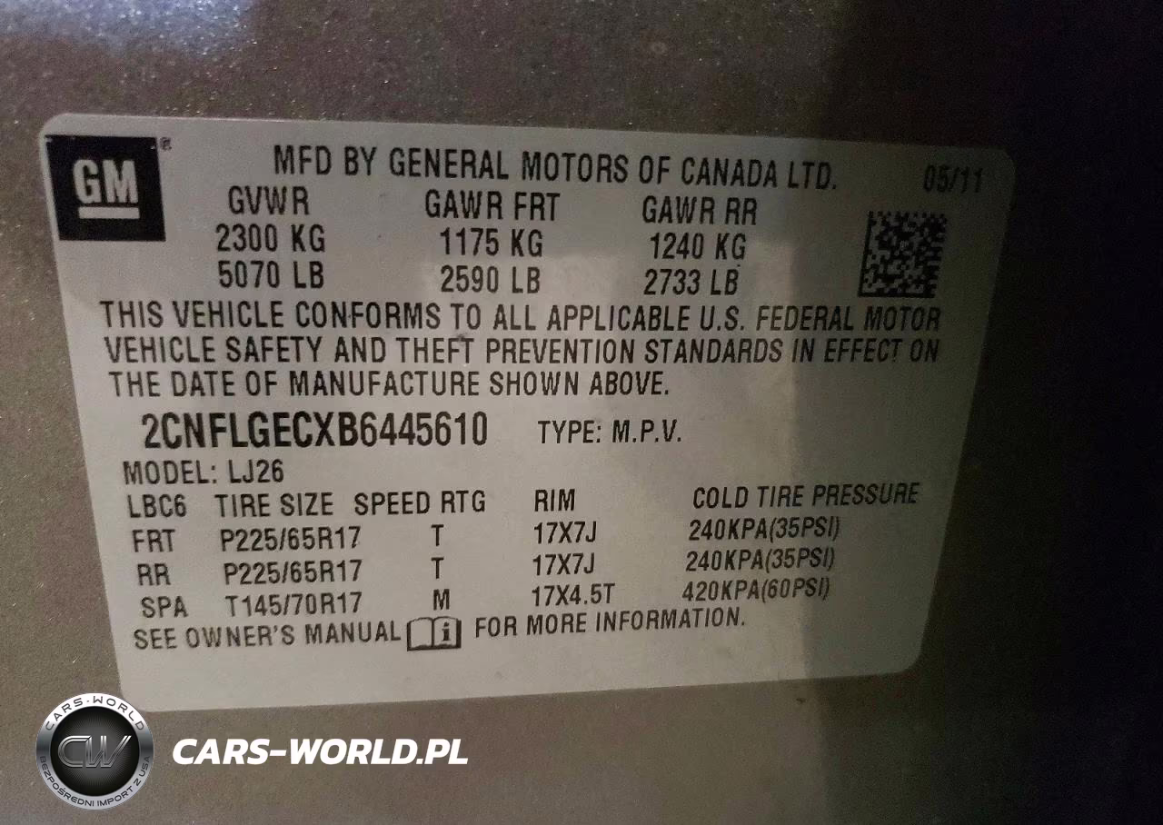 2011 Chevrolet Equinox Ltz VIN:2CNFLGECXB6445610 - 13