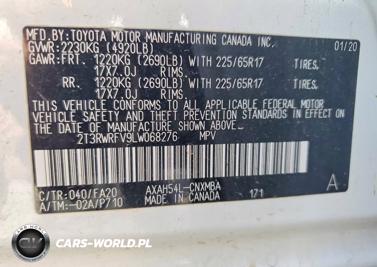 2020 Toyota Rav4 Hybrid Xle VIN:2T3RWRFV9LW068276 - 14