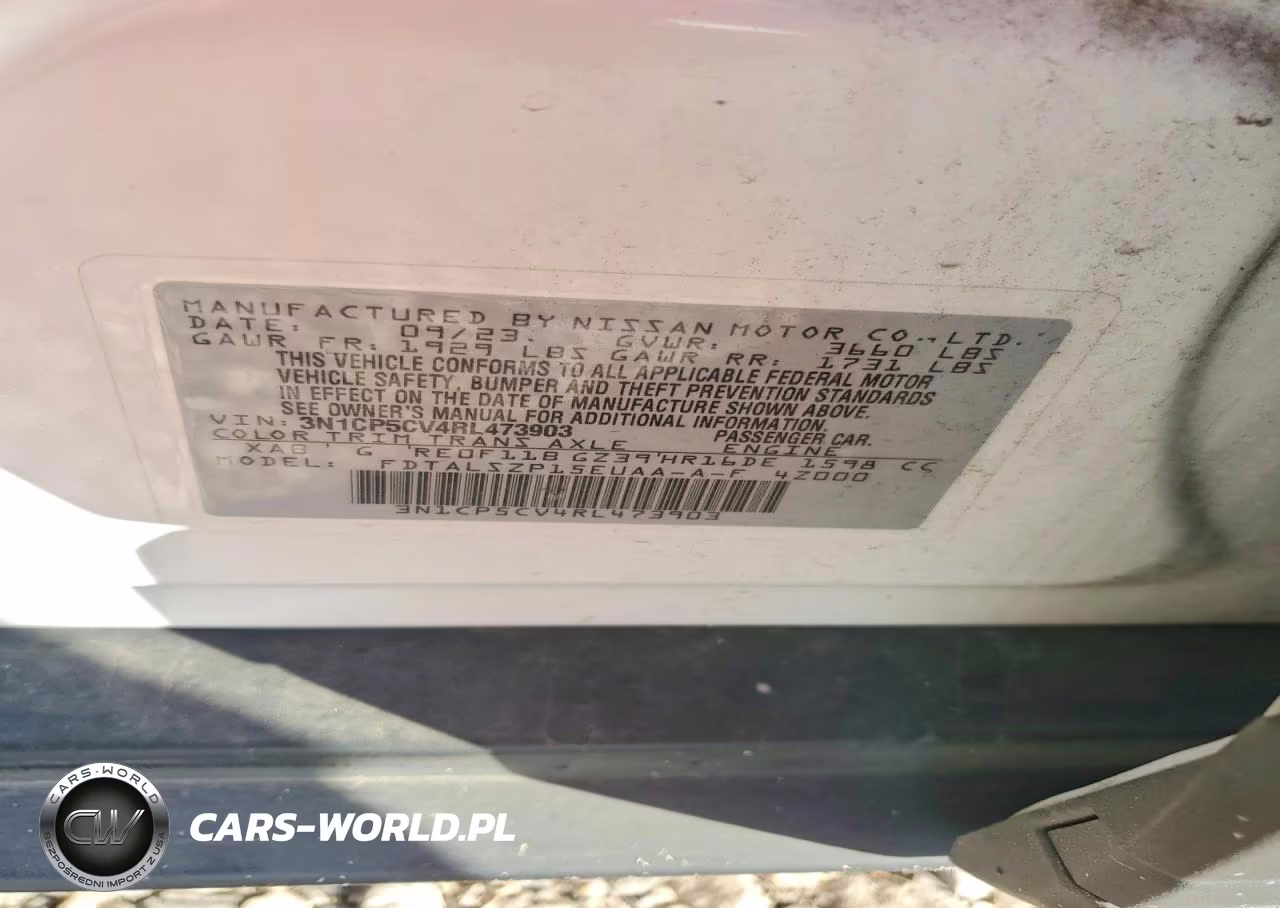 2024 Nissan Kicks Sv VIN:3N1CP5CV4RL473903 - 12