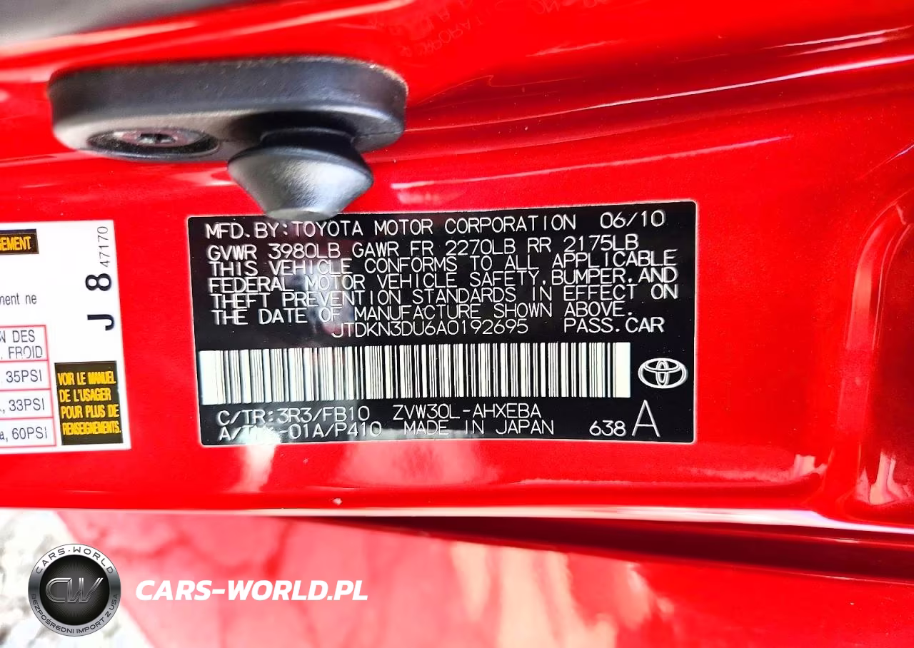 2010 Toyota Prius VIN:JTDKN3DU6A0192695 - 12