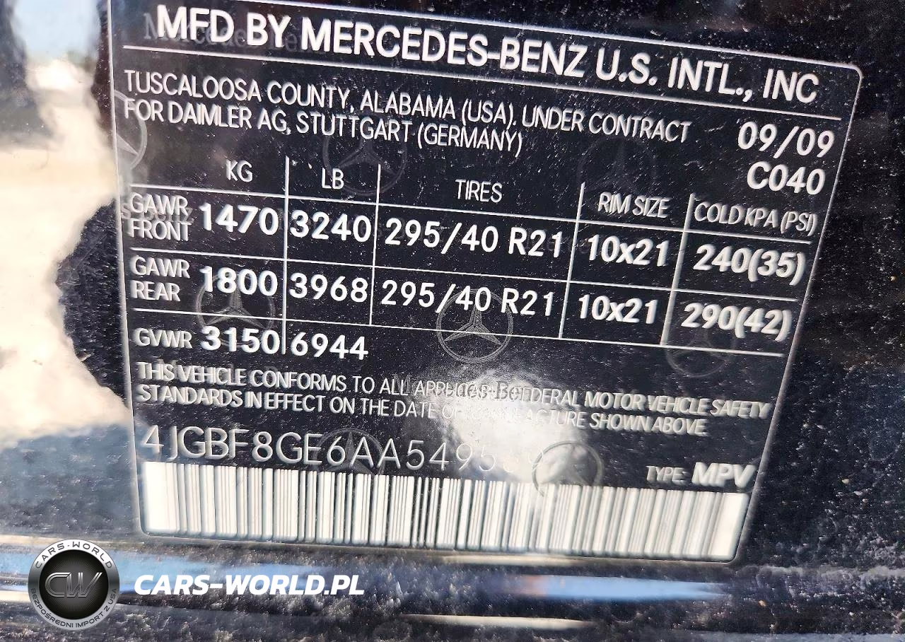 2010 Mercedes-Benz Gl 550 4Matic VIN:4JGBF8GE6AA549569 - 14