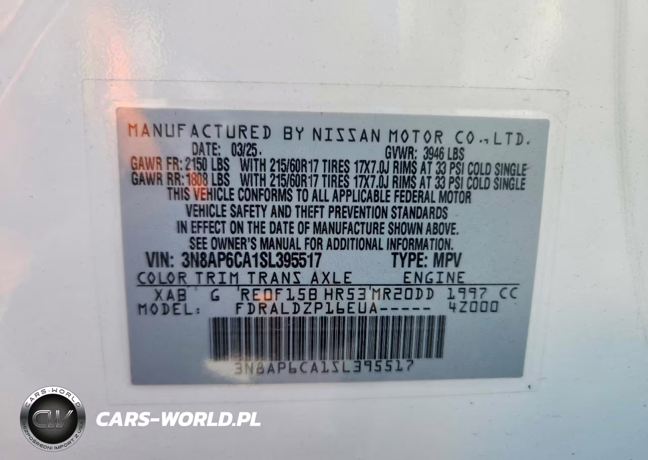 2025 Nissan Kicks Sv VIN:3N8AP6CA1SL395517 - 13