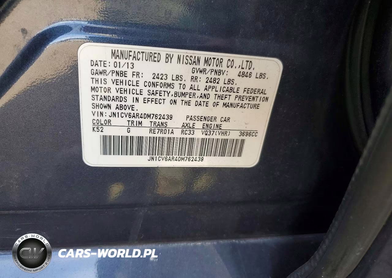 2013 Infiniti G37 Sedan X VIN:JN1CV6AR4DM762439 - 12