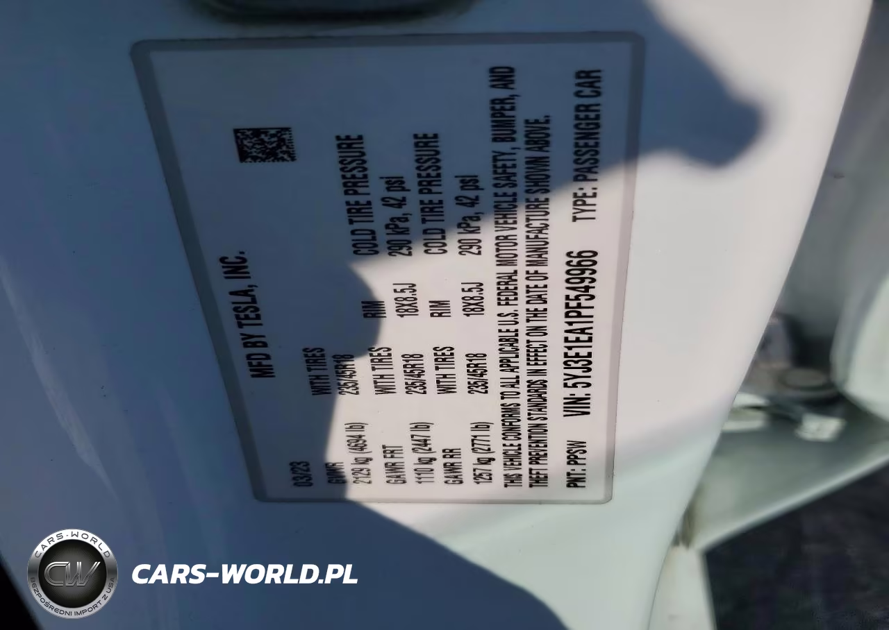 2023 Tesla Model 3 VIN:5YJ3E1EA1PF549966 - 12