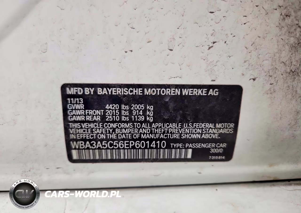 2014 BMW 328 I VIN:WBA3A5C56EP601410 - 12