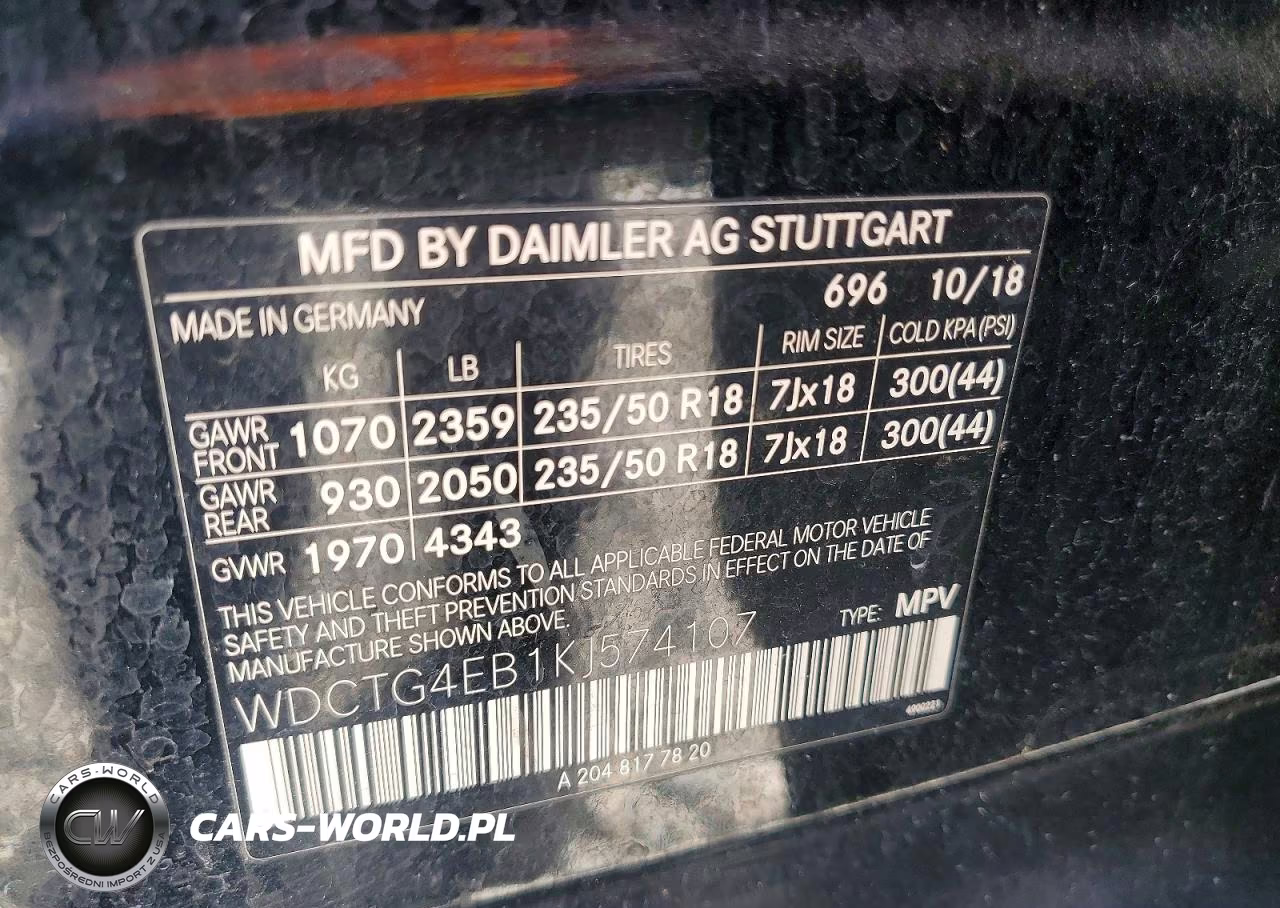 2019 Mercedes-Benz Gla 250 VIN:WDCTG4EB1KJ574107 - 12