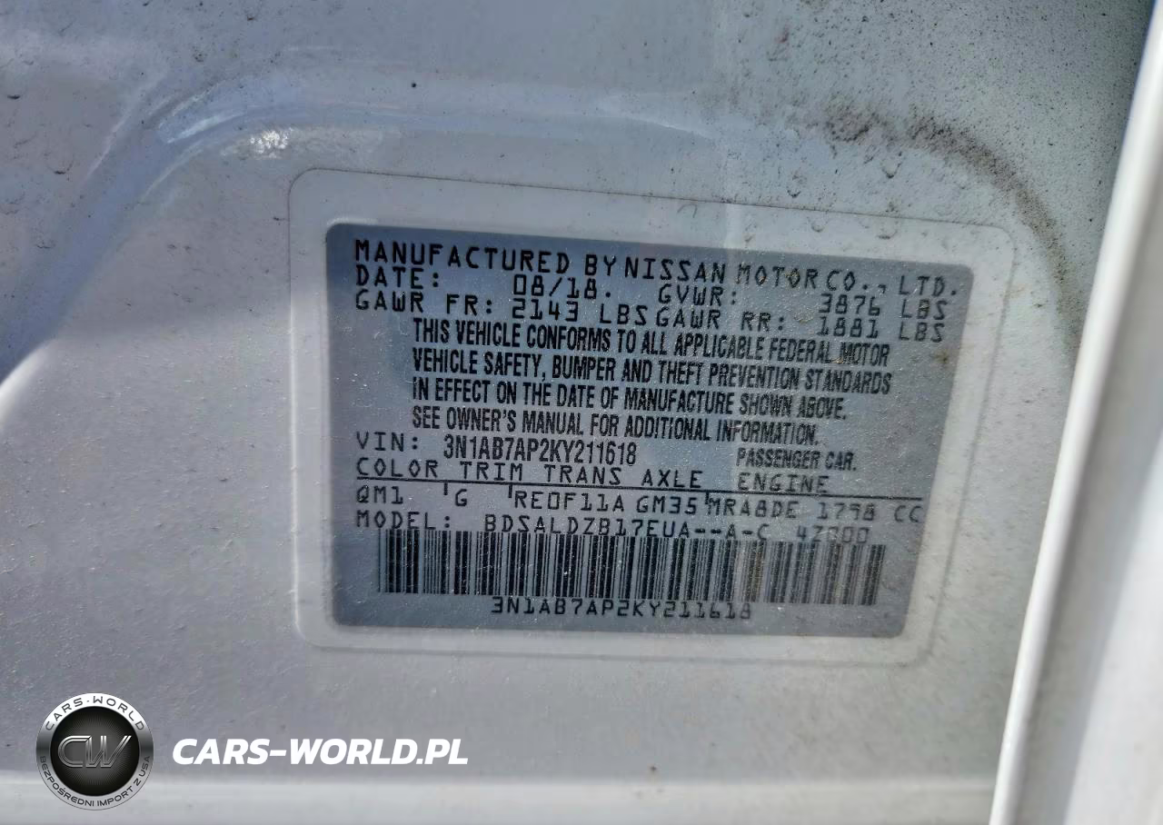 2019 Nissan Sentra Sv VIN:3N1AB7AP2KY211618 - 12