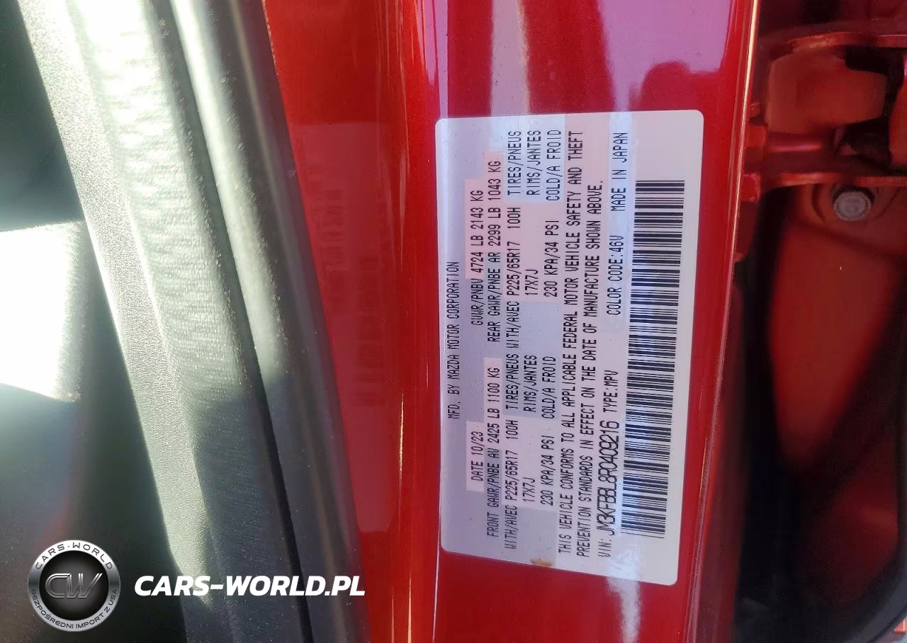 2024 Mazda Cx-5 Select VIN:JM3KFBBL8R0409216 - 14