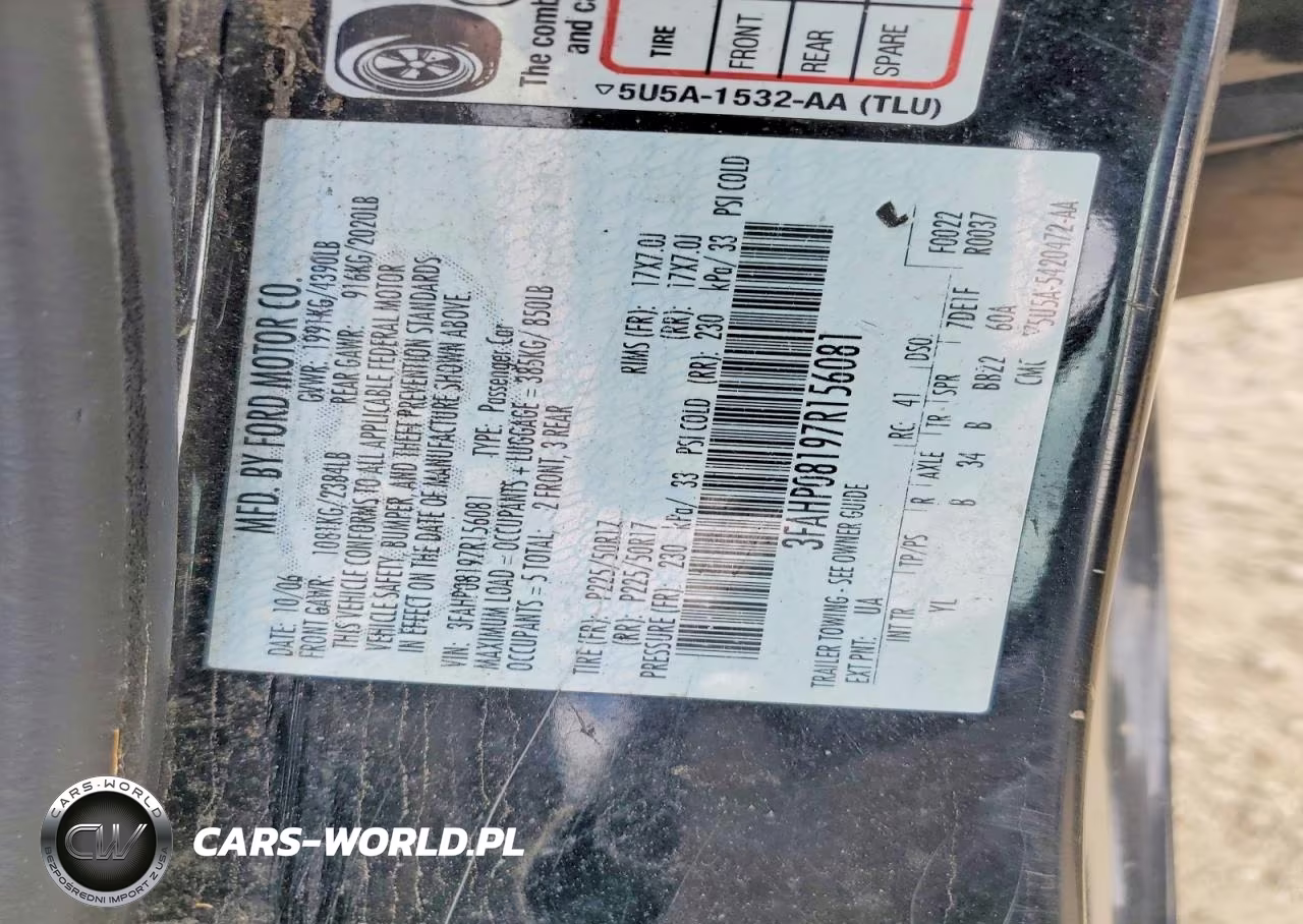 2007 Ford Fusion VIN:3FAHP08197R156081 - 12