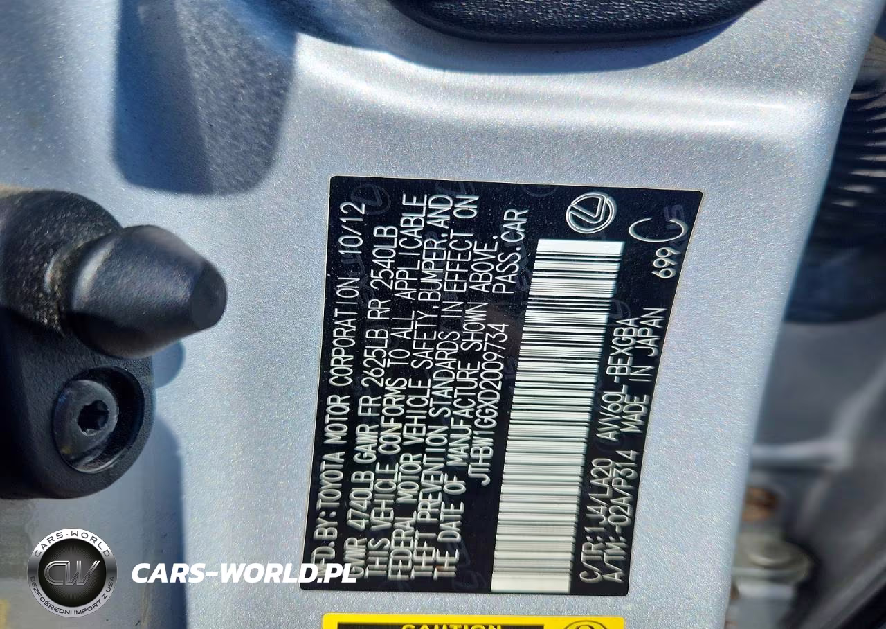 2013 Lexus Es 300H VIN:JTHBW1GGXD2009734 - 13