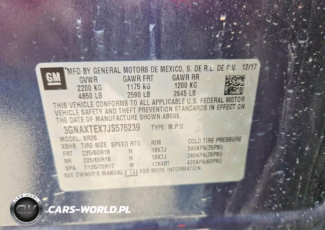 2018 Chevrolet Equinox Lt VIN:3GNAXTEX7JS576239 - 13