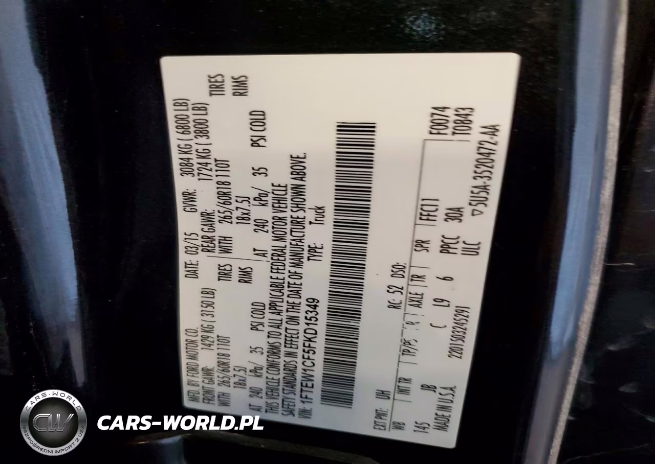 2015 Ford F150 Supercrew VIN:1FTEW1CF5FKD15349 - 12