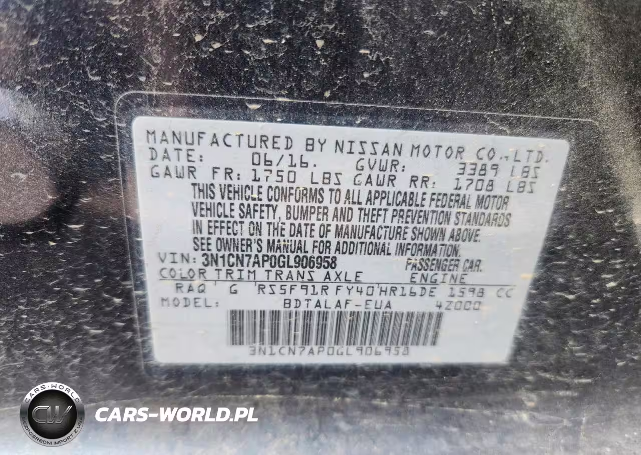 2016 Nissan Versa S VIN:3N1CN7AP0GL906958 - 12