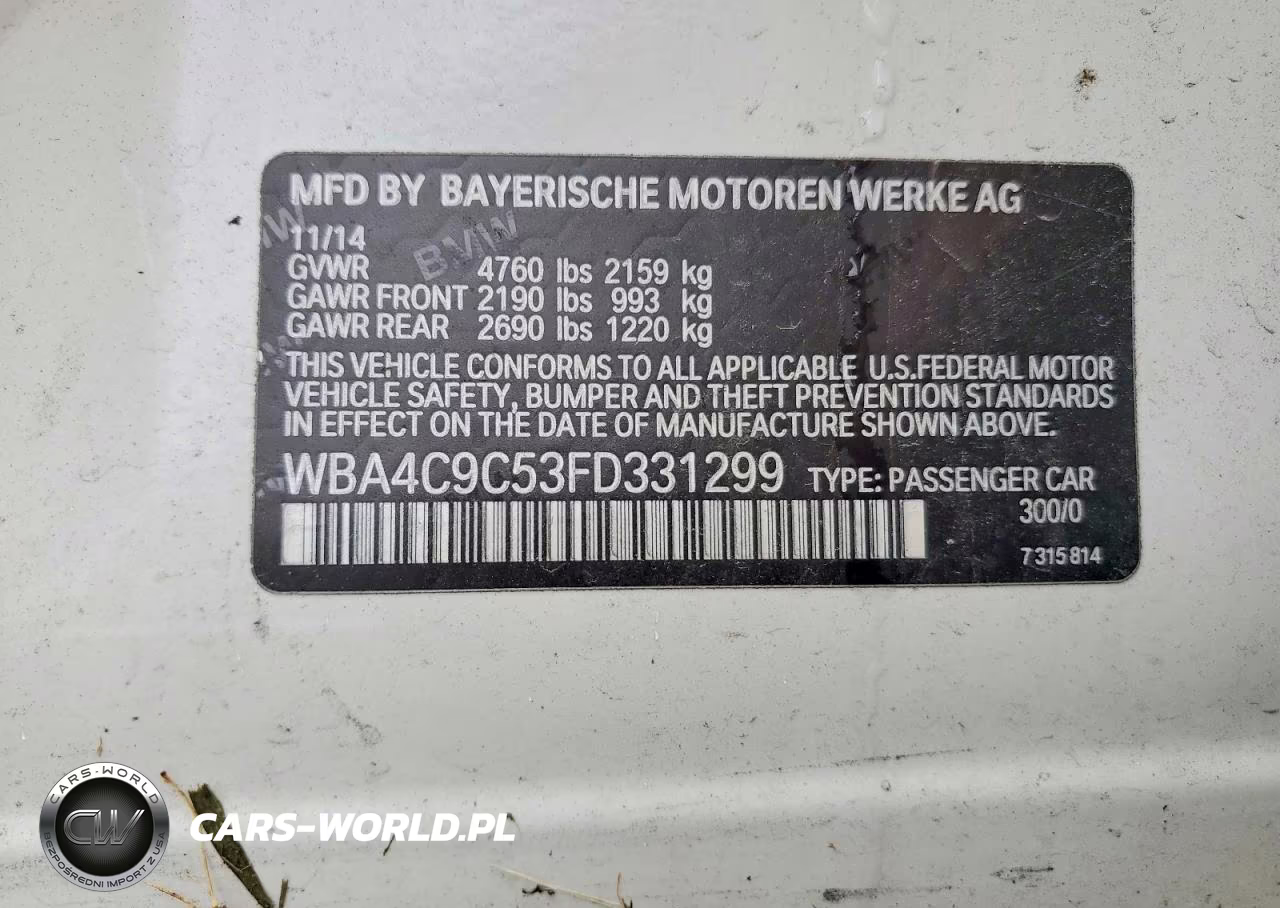 2015 BMW 428 Xi Gran Coupe Sulev VIN:WBA4C9C53FD331299 - 12
