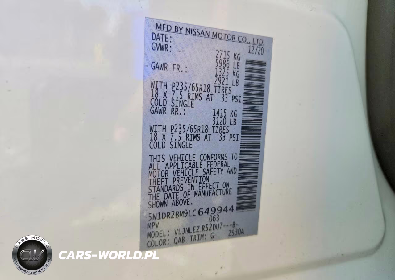 2020 Nissan Pathfinder Sv VIN:5N1DR2BM9LC649944 - 13