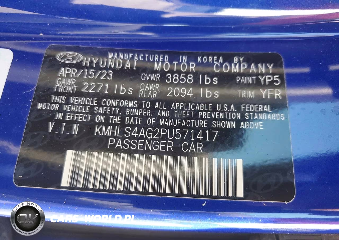 2023 Hyundai Elantra Sel VIN:KMHLS4AG2PU571417 - 12
