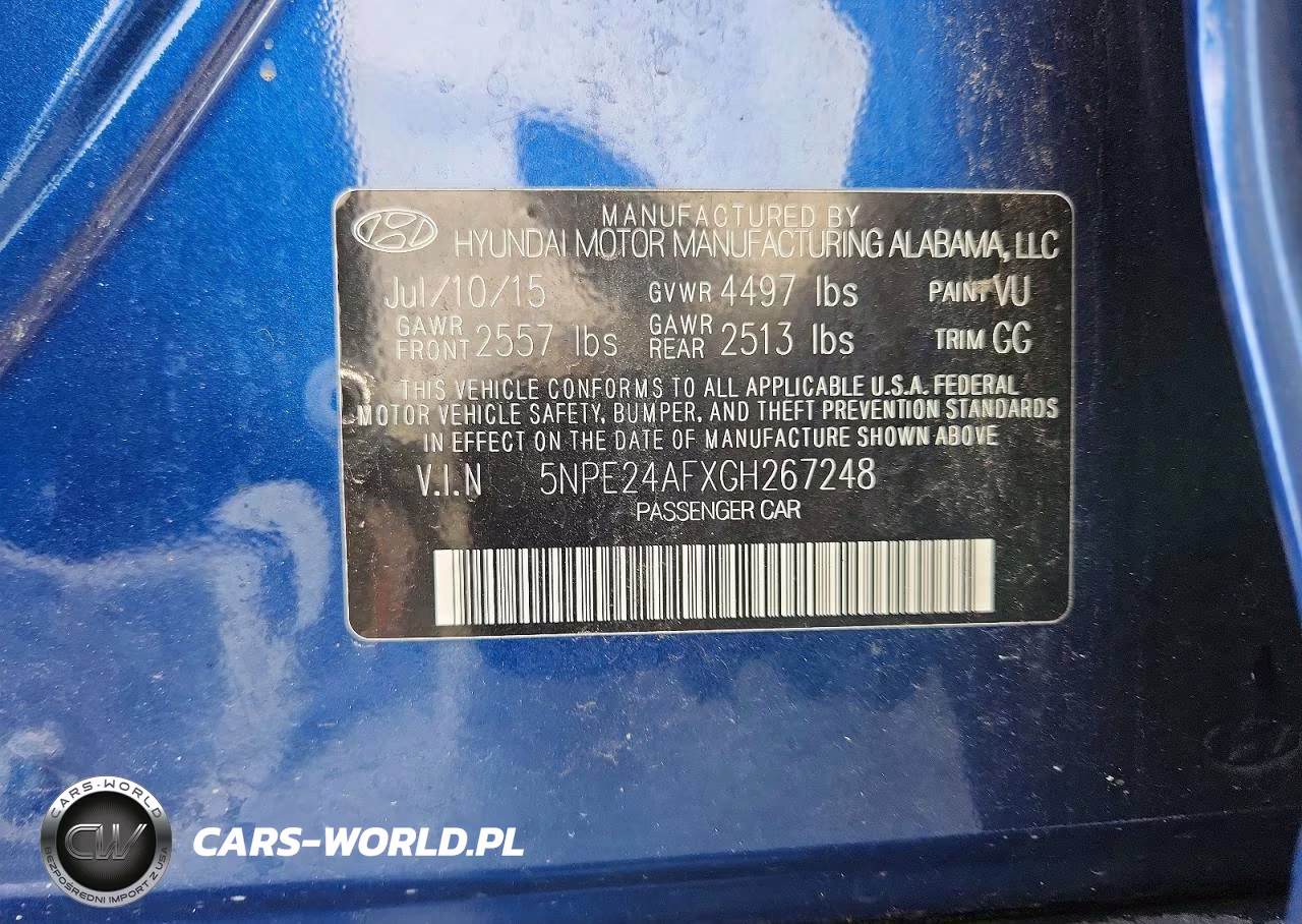 2016 Hyundai Sonata Se VIN:5NPE24AFXGH267248 - 13
