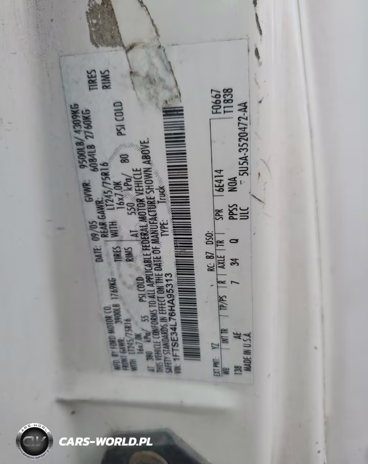 2006 Ford Econoline E350 Super Duty Van VIN:1FTSE34L76HA95313 - 13
