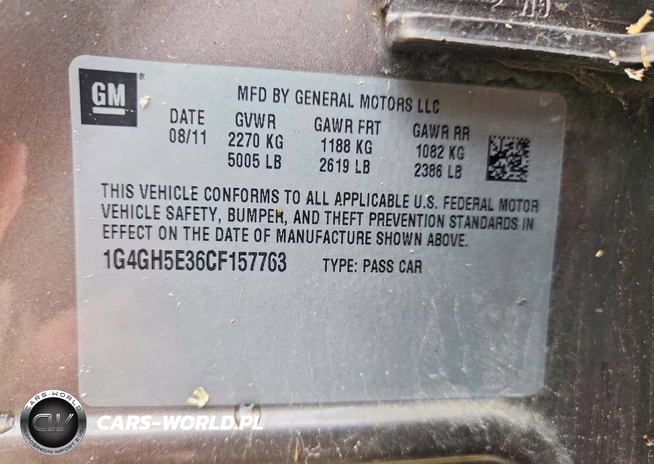 2012 Buick Lacrosse Premium VIN:1G4GH5E36CF157763 - 12