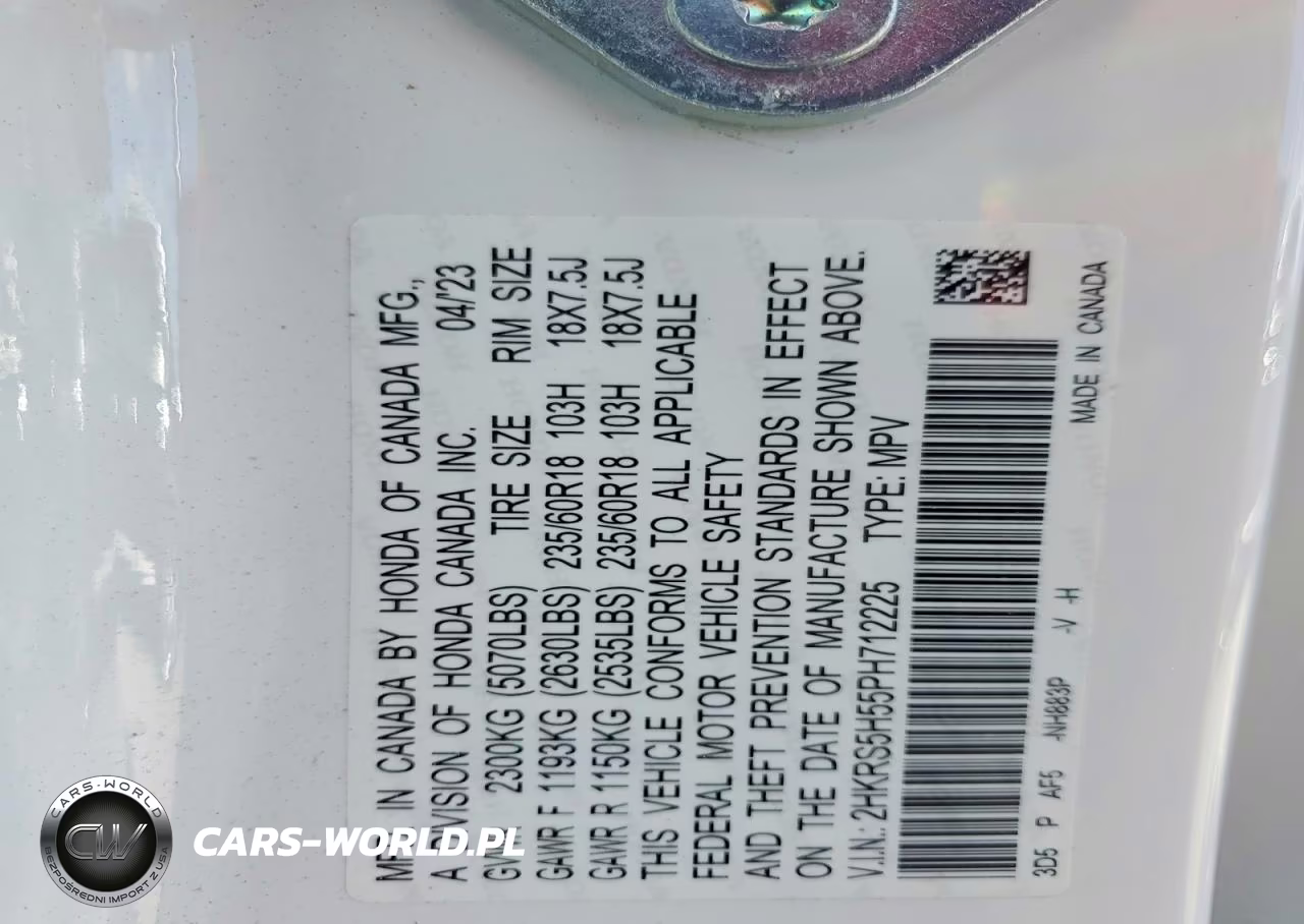 2023 Honda Cr-V Sport VIN:2HKRS5H55PH712225 - 13